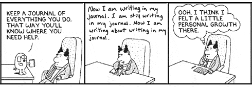 Dilbert on diaries (and blogs)